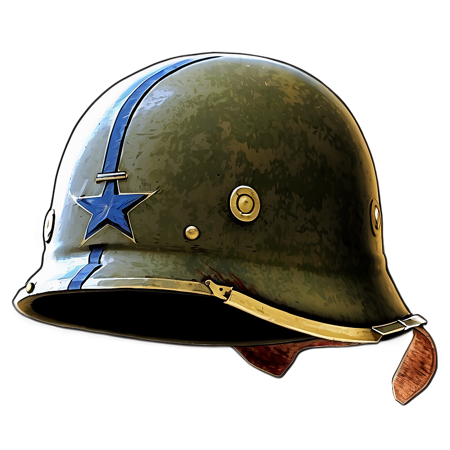 Retro Ww2 Helmet Art Png 06132024 PNG Image