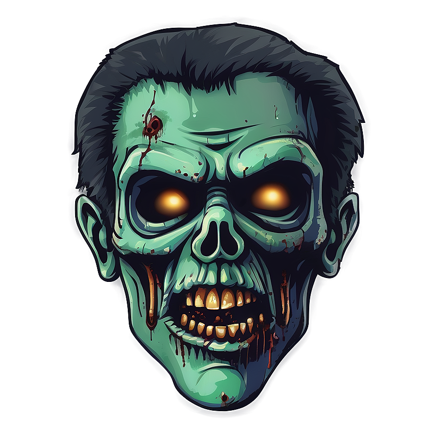 Retro Zombie Illustration Png Djg47 PNG Image