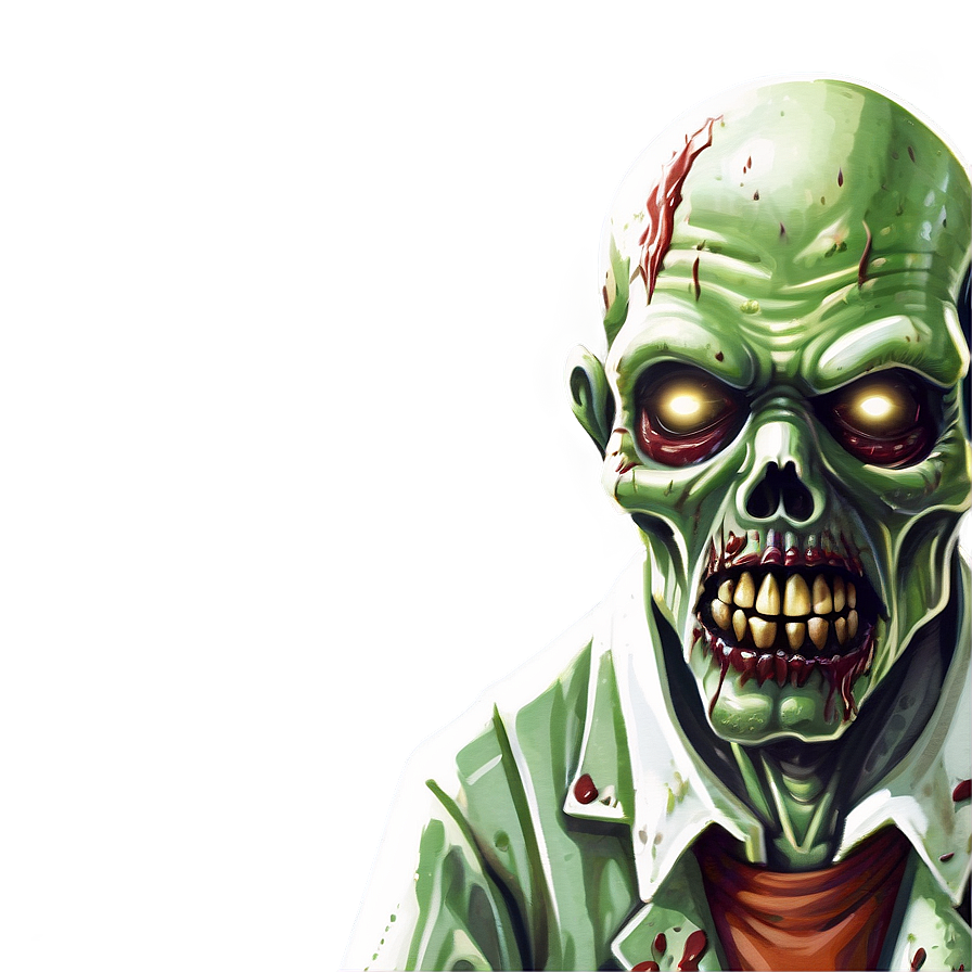 Retro Zombie Illustration Png Vjv PNG Image