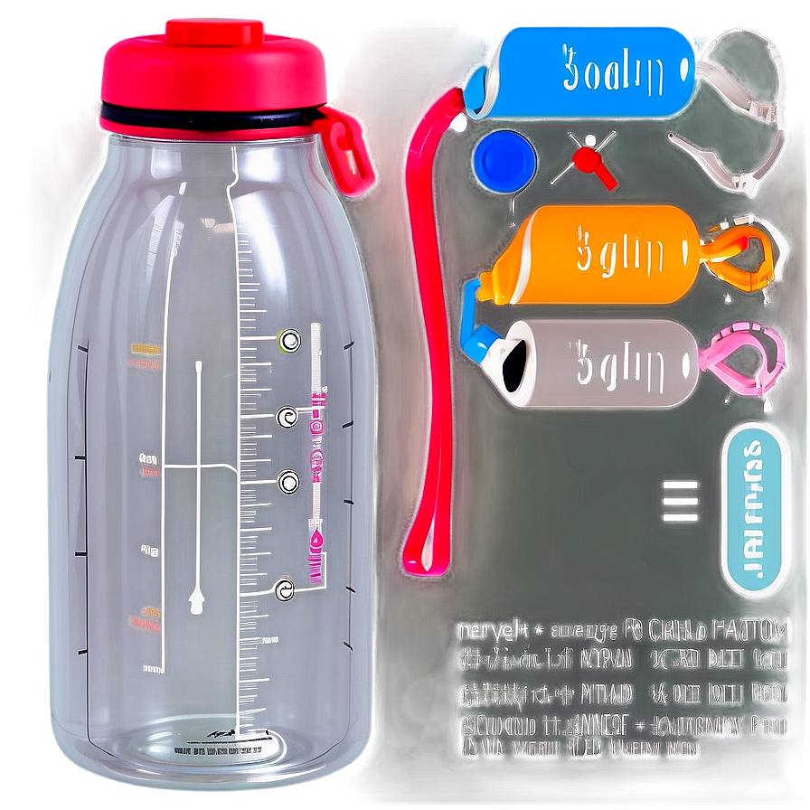 Reusable Water Bottle With Measurements Png 06282024 PNG Image