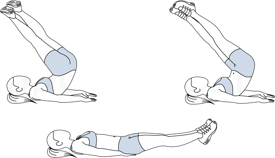 Reverse Crunch Exercise Demonstration PNG Image