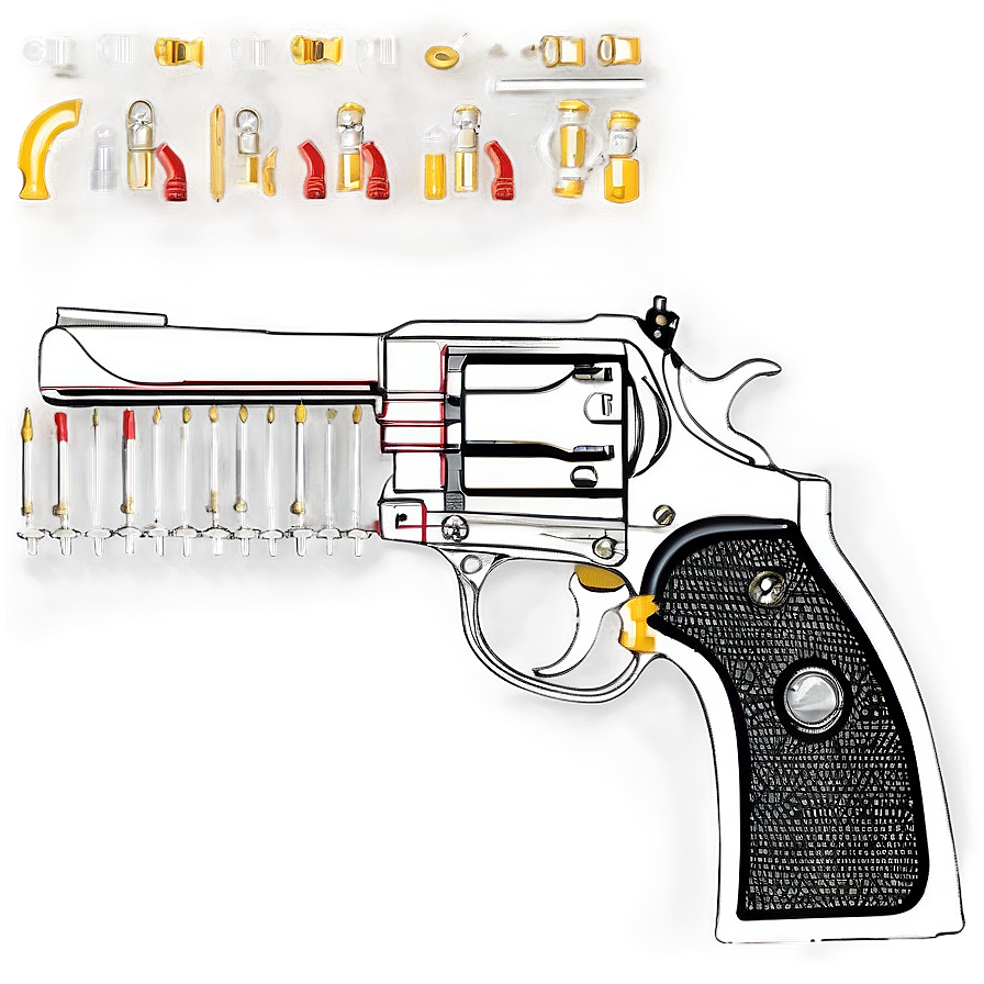 Revolver Disassembly Diagram Png 05242024 PNG Image