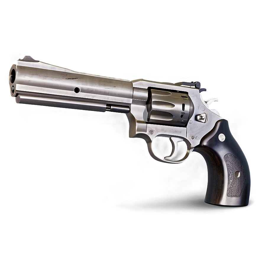 Revolver On Wooden Table Png Qsk PNG Image