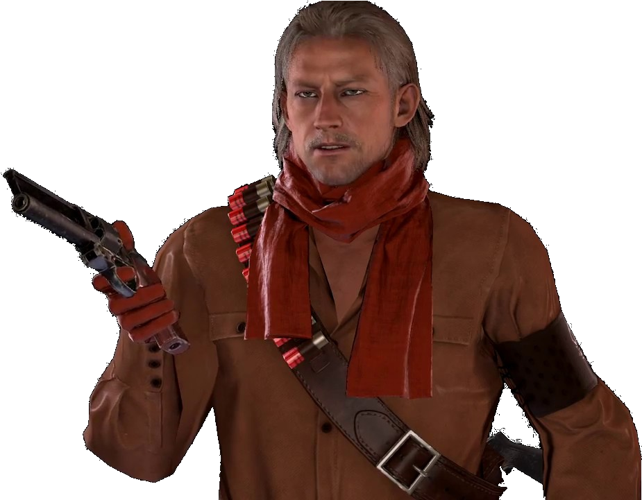 Revolver Wielding Character PNG Image