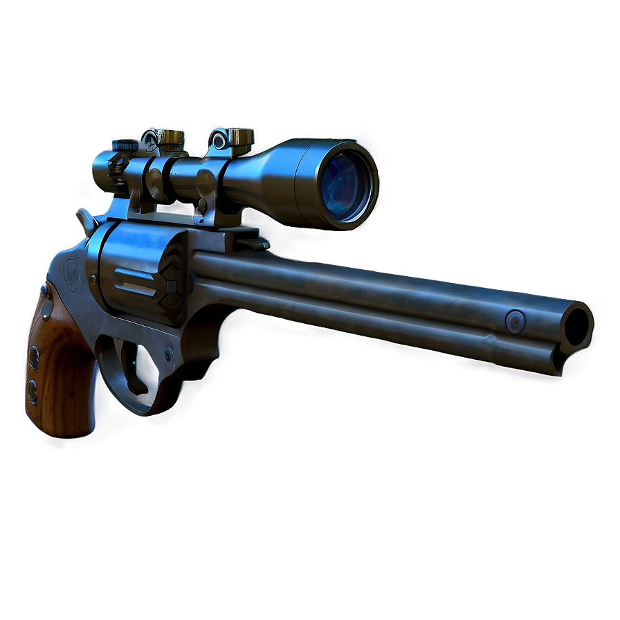 Revolver With Scope Attachment Png Jcq PNG Image