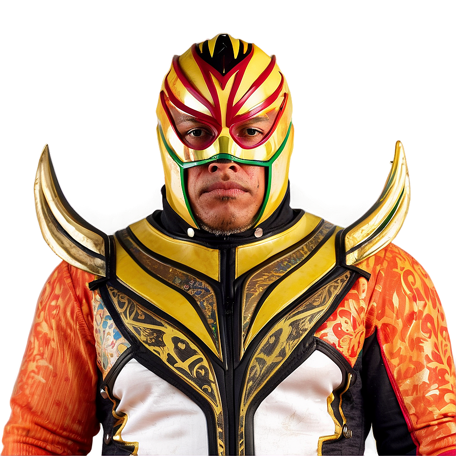 Rey_ Mysterio_ Luchador_ Portrait PNG Image