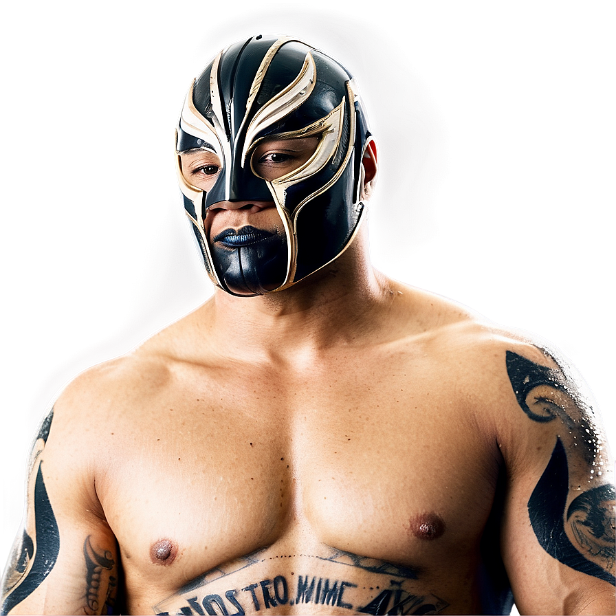 Rey_ Mysterio_ Masked_ Wrestler_ Portrait PNG Image