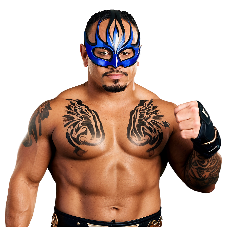 Rey_ Mysterio_ Masked_ Wrestler_ Pose PNG Image