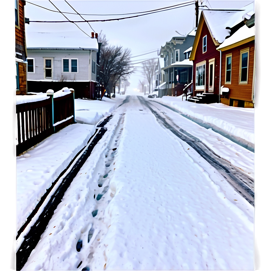 Rhode Island Snow Covered Street Png Nfn PNG Image