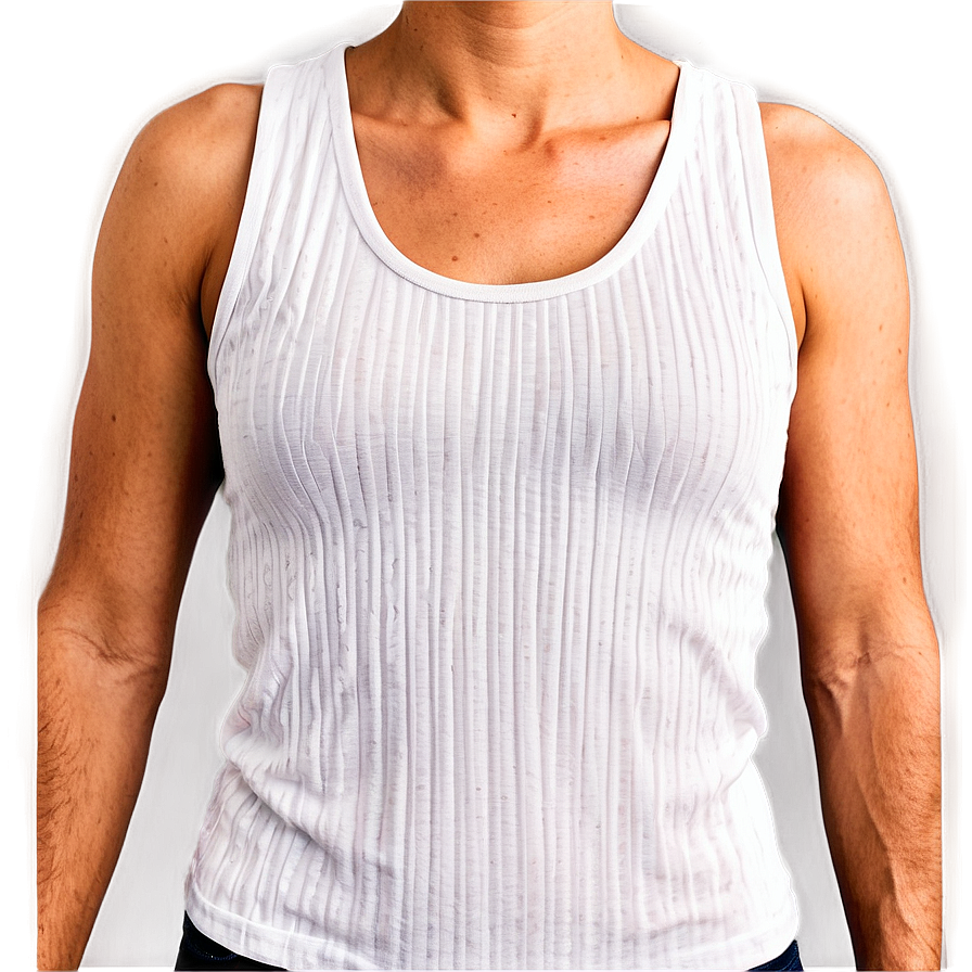 Ribbed White Tank Top Texture Png Awd PNG Image