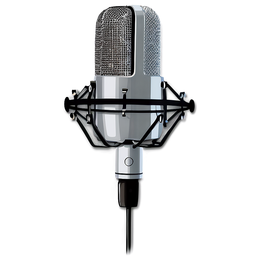 Ribbon Podcasting Microphone Png Obj PNG Image