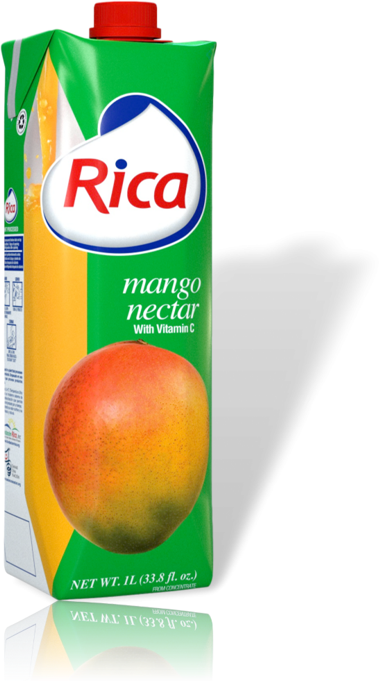 Rica Mango Nectar Juice Pack PNG Image