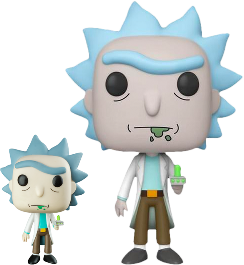 Rick Sanchez Funko Pop Figures PNG Image