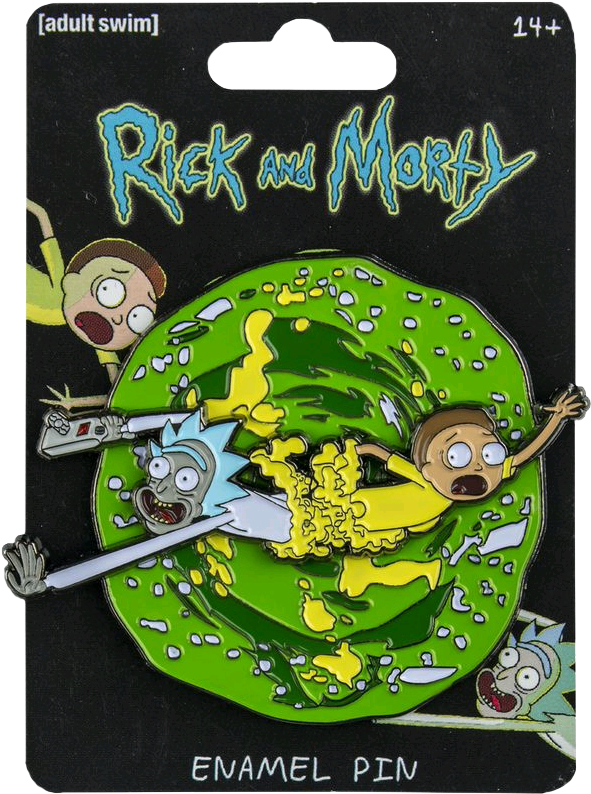 Rickand Morty Portal Enamel Pin PNG Image