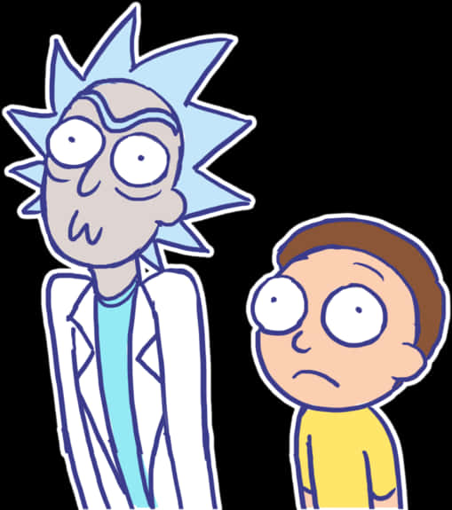 Rickand Morty Standing Together PNG Image