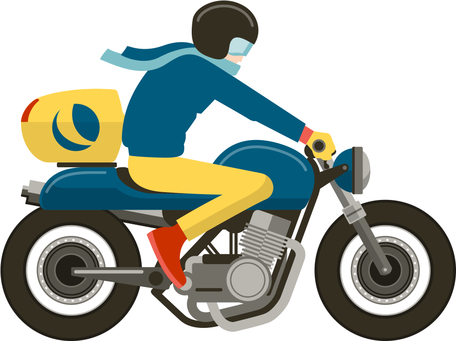 Rideron Classic Motorcycle PNG Image