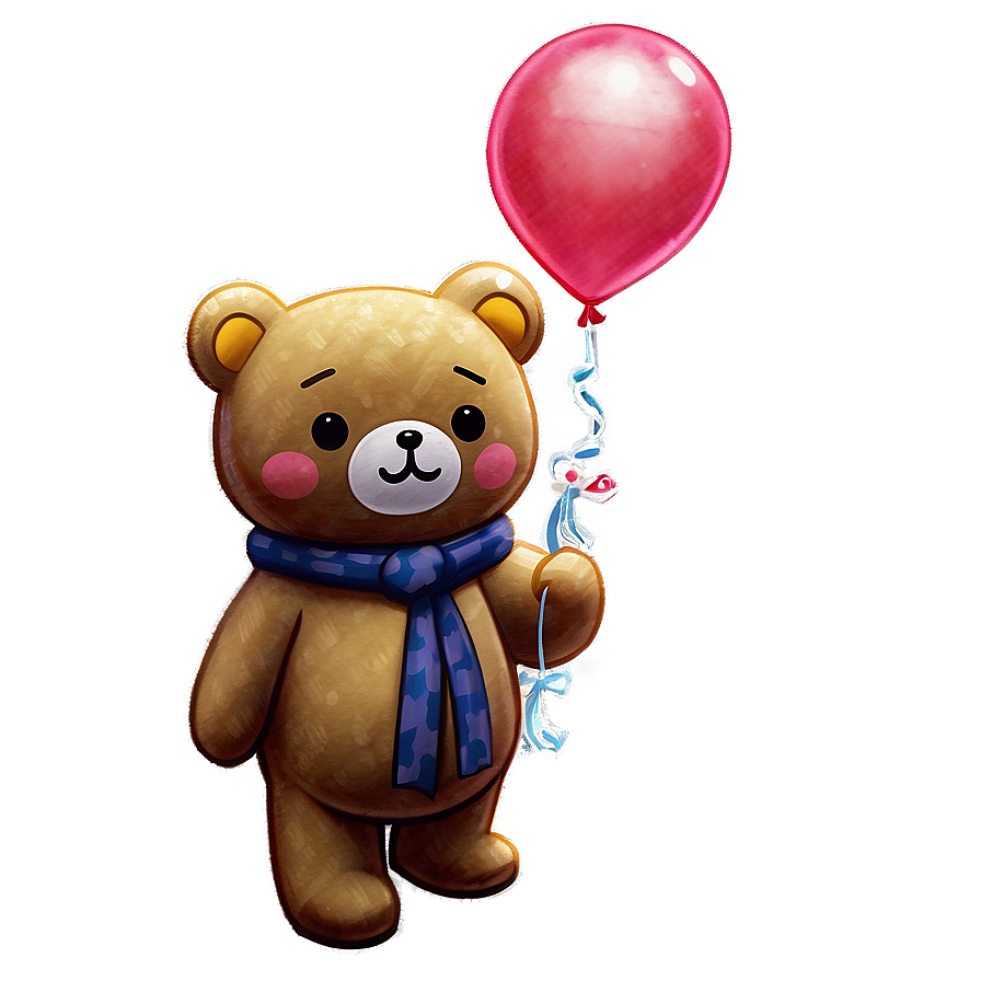 Rilakkuma With Balloons Png 50 PNG Image