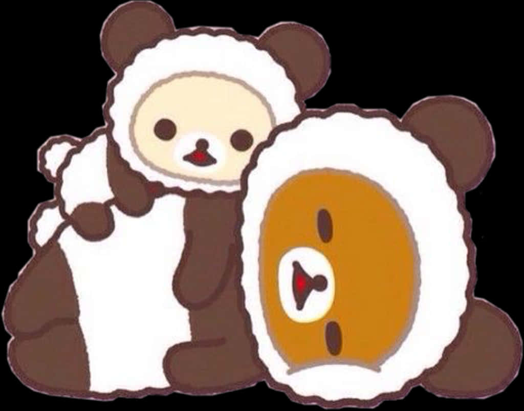 Rilakkumaand Friendsin Costumes PNG Image