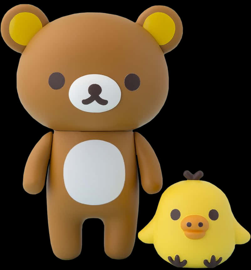 Rilakkumaand Kiiroitori Figures PNG Image