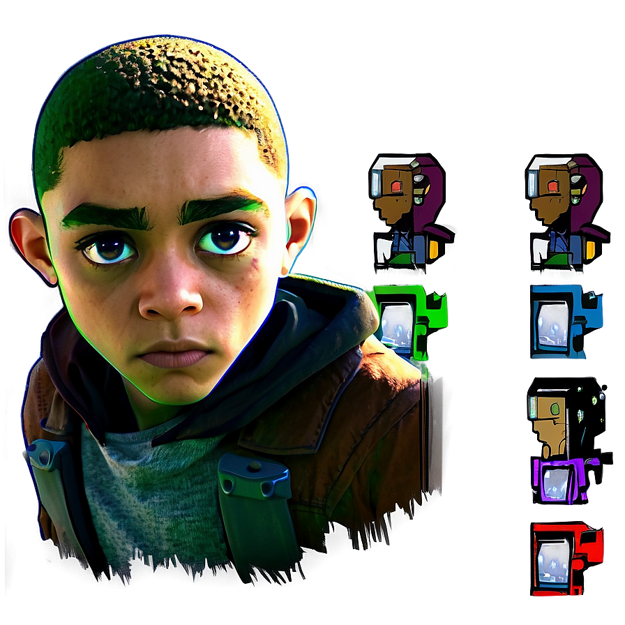 Riley Freeman Character Collage PNG Image