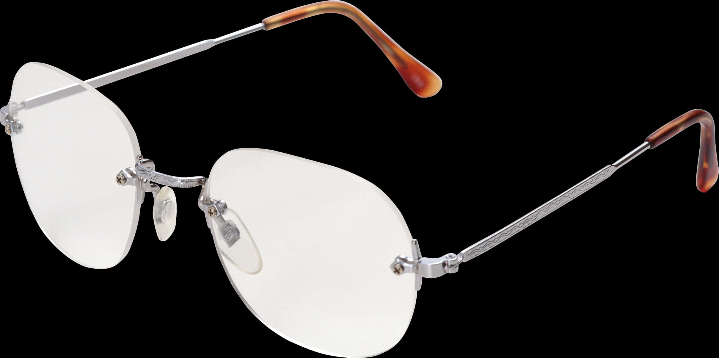 Rimless Eyeglasses Transparent Background PNG Image