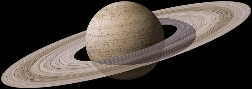 Ringed Planetin Space PNG Image