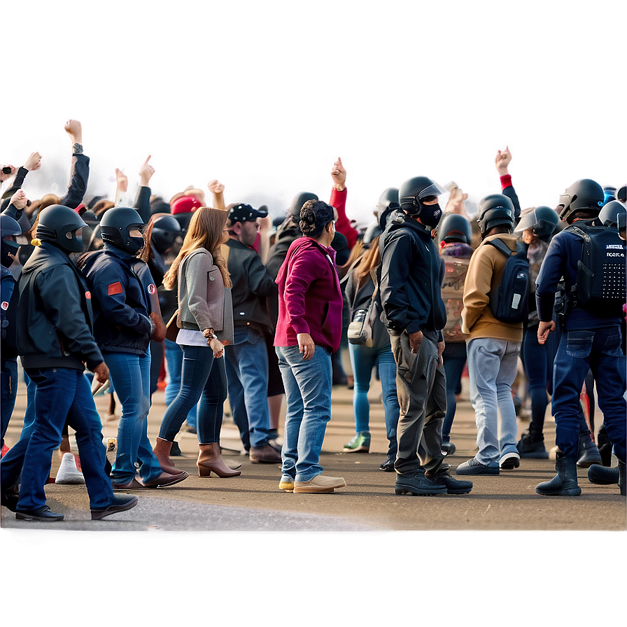 Riot Crowd Surge Png Mpc63 PNG Image