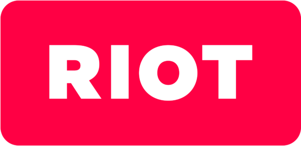 Riot Logo Red Background PNG Image