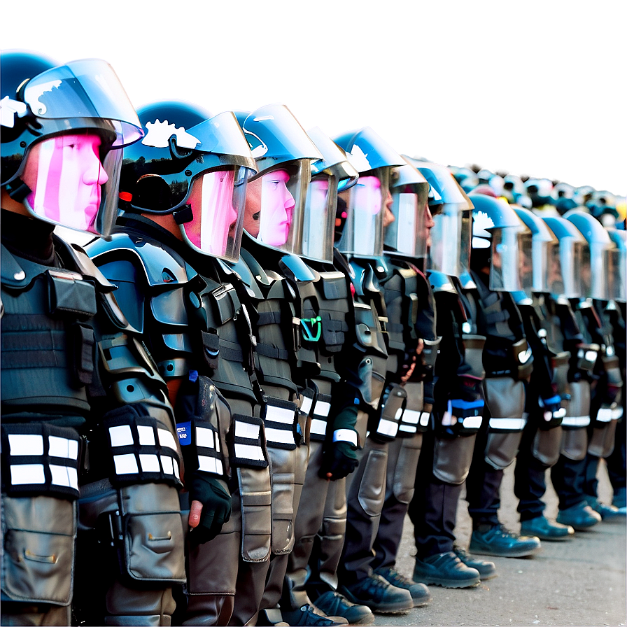 Riot Police Lineup Png Ebr PNG Image