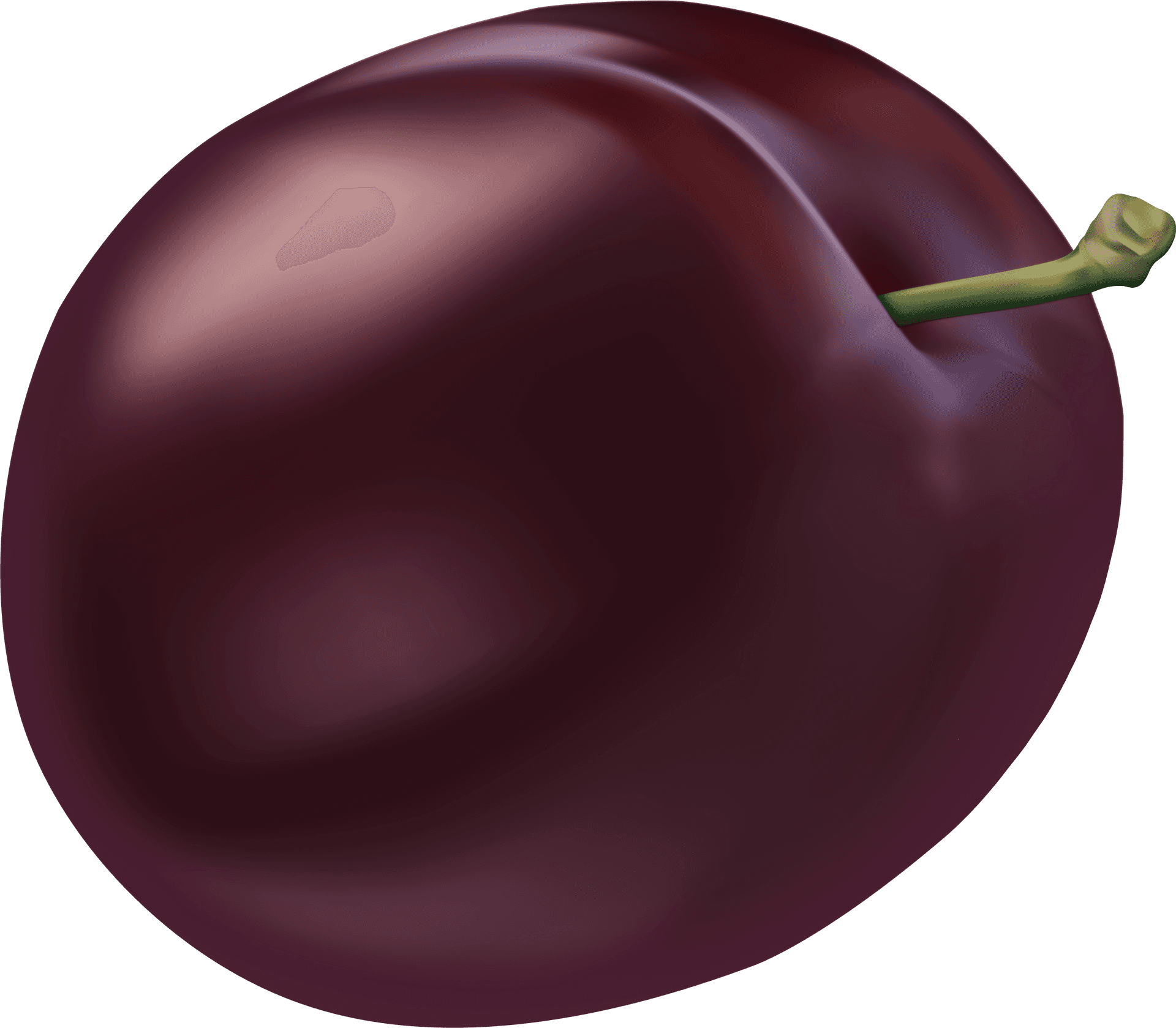 Ripe Plum Illustration PNG Image