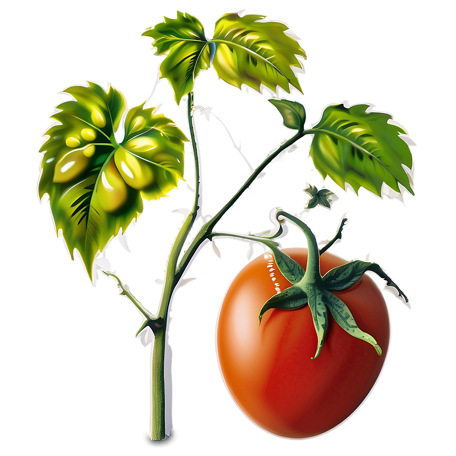 Ripe Tomato Plant Png Tqf65 PNG Image