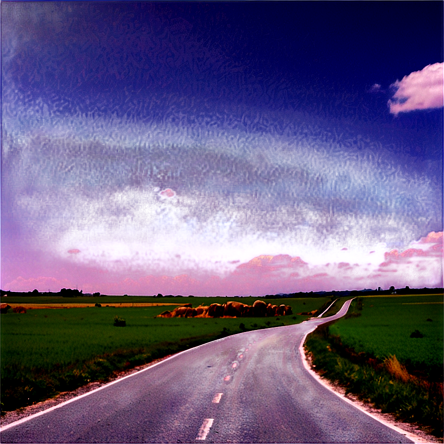 Road Through Fields Png 05032024 PNG Image