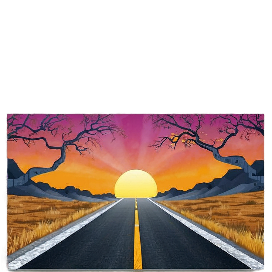 Road To Sunset Png Yxu14 PNG Image