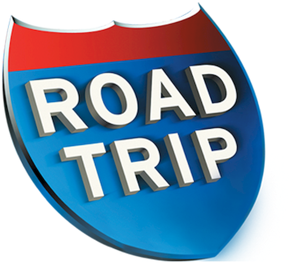 Road Trip Shield Graphic PNG Image