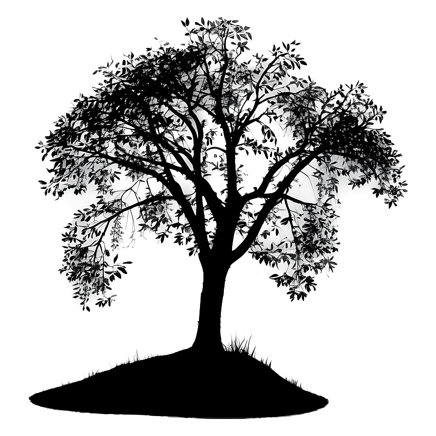 Roadside Tree Silhouette Png Iyq55 PNG Image