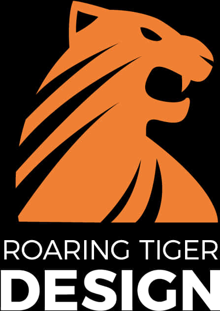 Roaring Tiger Graphic Design Logo PNG Image