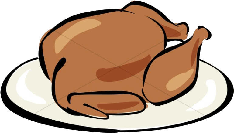 Roast Turkey Clipart Illustration PNG Image