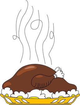 Roast Turkey Illustration PNG Image