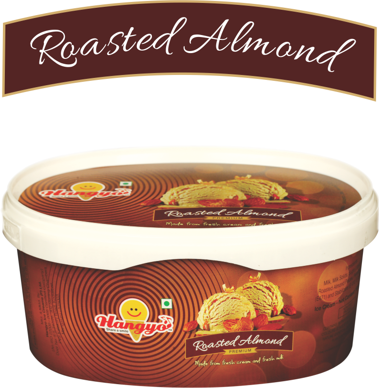 Roasted Almond Ice Cream Container PNG Image