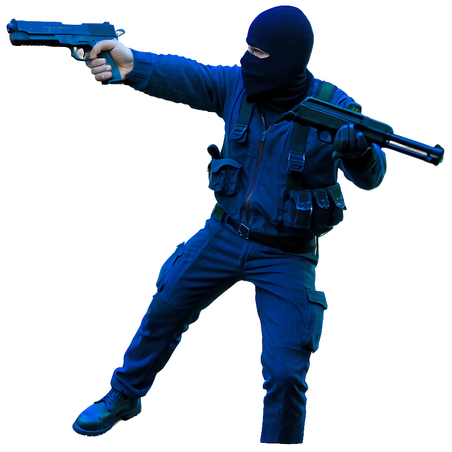 Robber With Gun Png Hes PNG Image