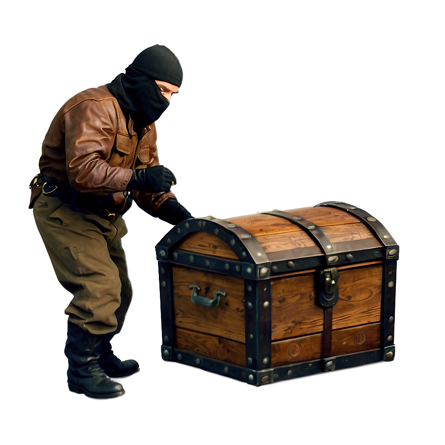 Robber With Treasure Chest Png Ohd88 PNG Image