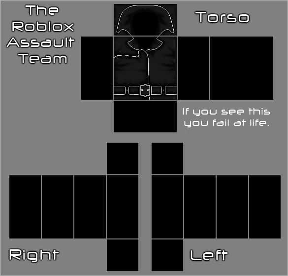 Roblox Assault Team Template PNG Image