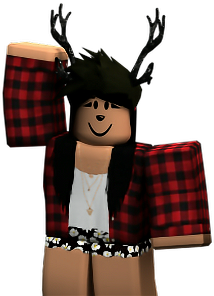 Roblox Avatarwith Deer Antlers PNG Image