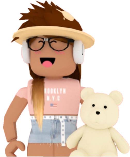 Roblox Avatarwith Teddy Bear PNG Image