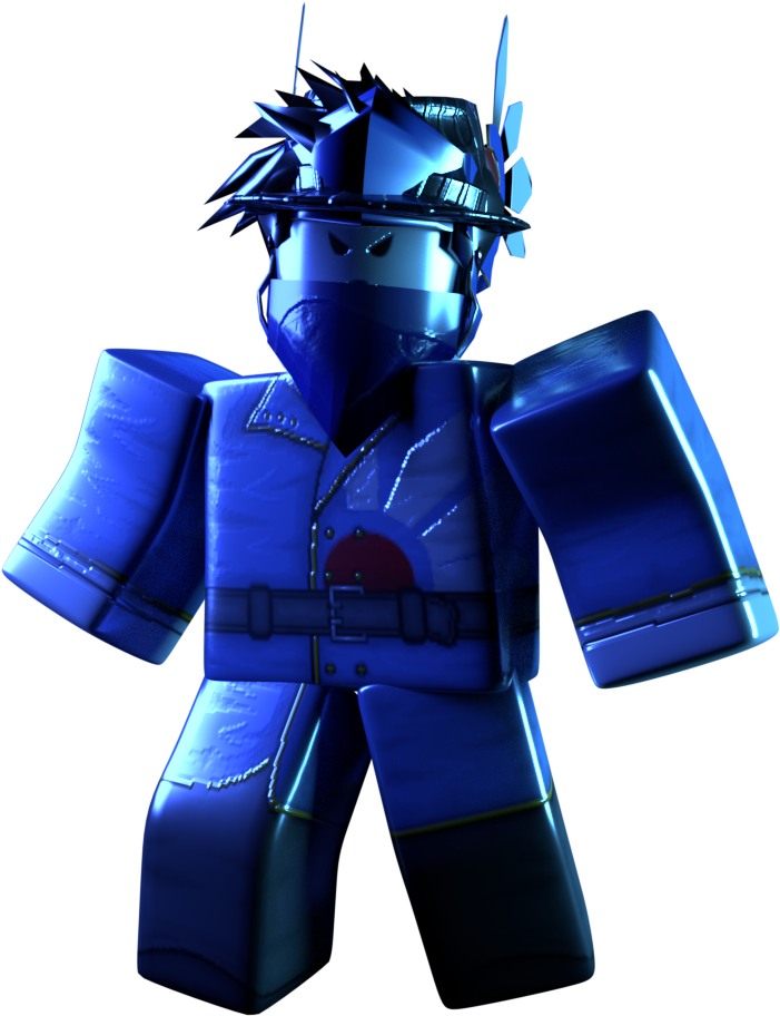 Roblox Blue Character Render PNG Image