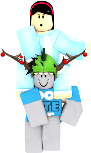 Roblox Character Festive Outfit Reindeer Hat PNG Image