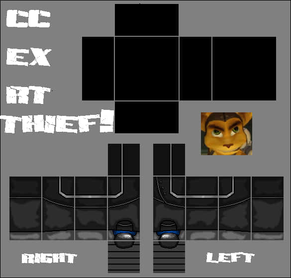 Roblox_ Character_ Template_ Thief PNG Image