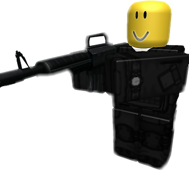 Roblox Character With Gun PNG Image