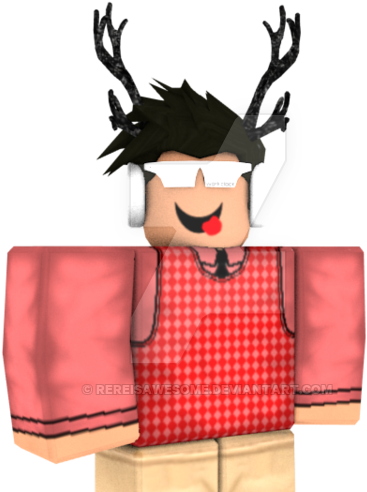 Roblox Characterwith Headphonesand Antlers PNG Image