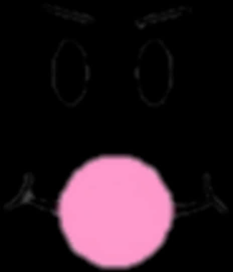 Roblox Face Blurry Pink Bubble Gum PNG Image